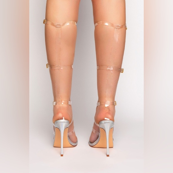 SUGAR AND SPICE STILETTO SANDAL IN HOLOGRAM - Picture 5 of 6